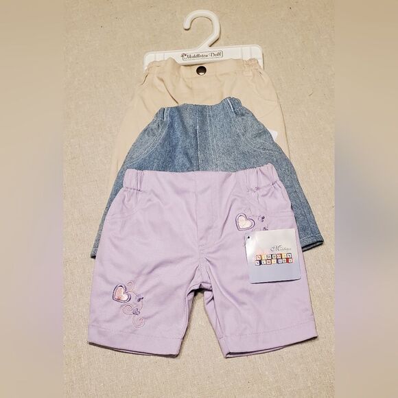 Middleton Reborn 3 Pair Doll Clothes Pant Shorts Bundle - Picture 2 of 11